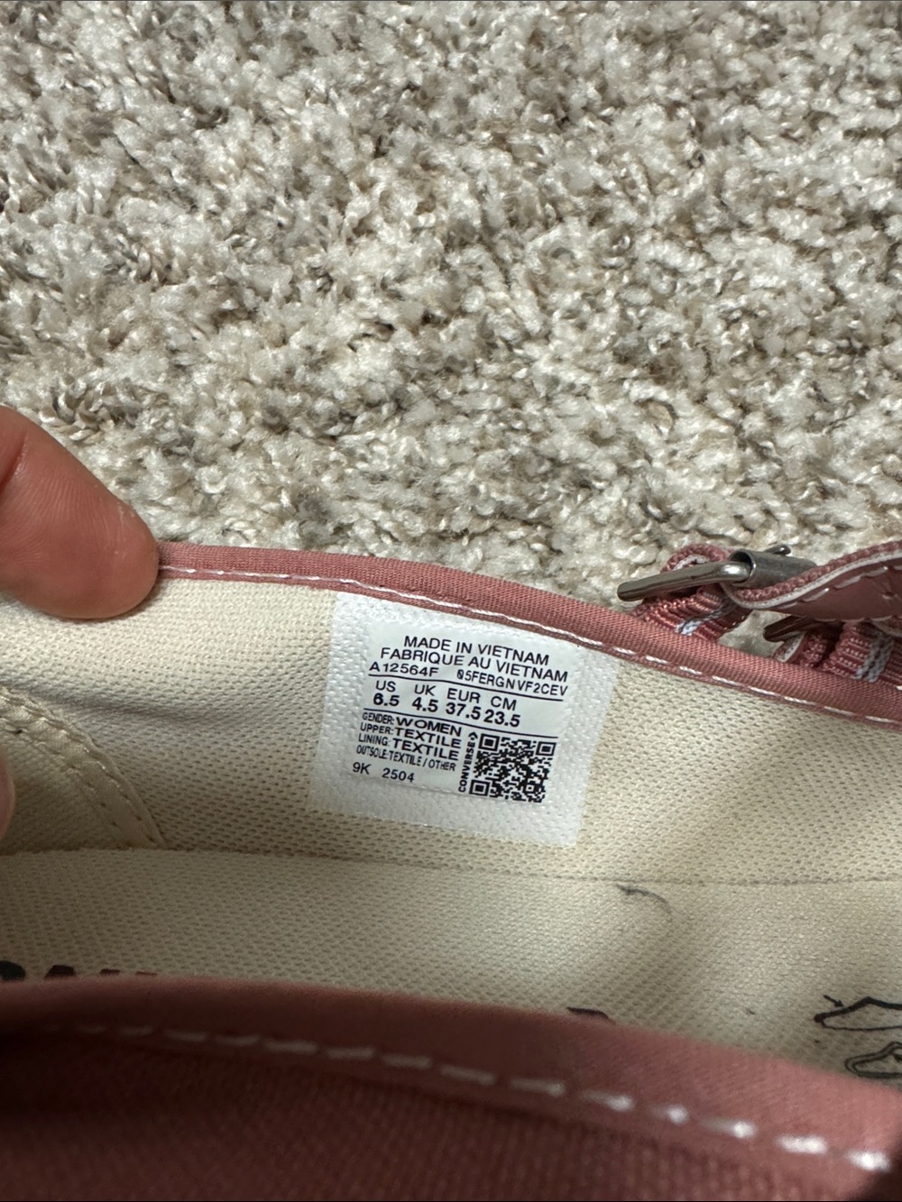 Converse Rose Pink Double-Strap Mary Jane Sneakers 6.5 NEW - Picture 3 of 3